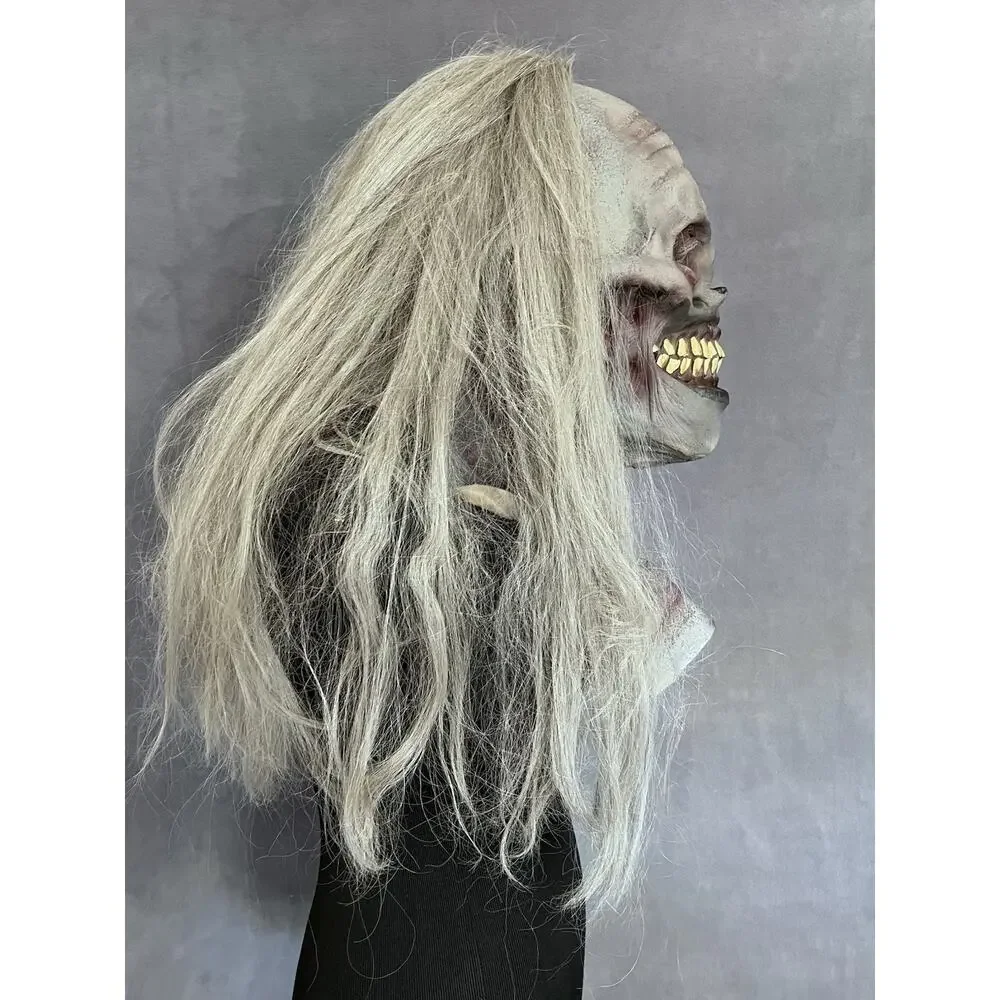 Vintage 1996 Paper Magic Group Halloween Creepy Ghoul Zombie Mask Long Hair NOS